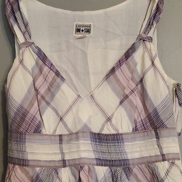 EUC Converse One Star Boho Punk Plaid Dress - Picture 3 of 5